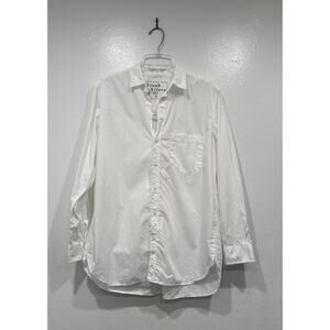 Frank & Eileen Joedy White Button Up Shirt Small Italy Cotton